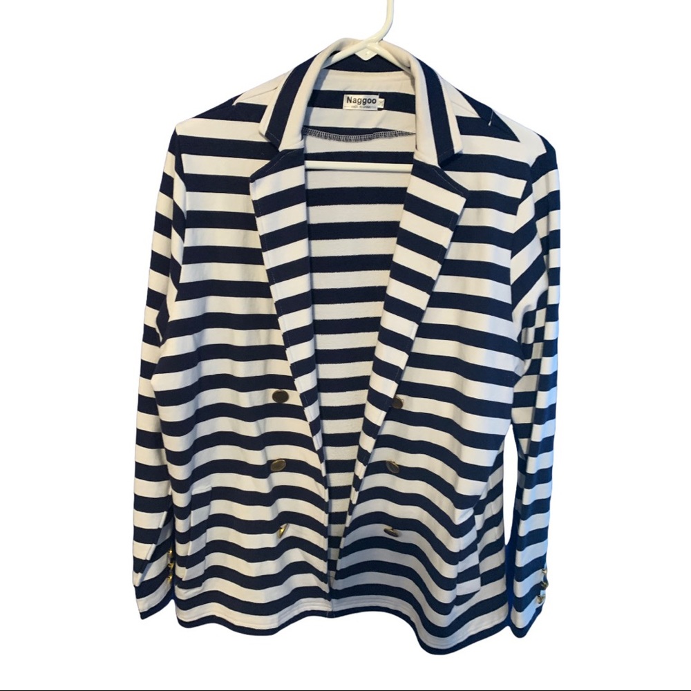 Nautical Jacket with Brass buttons.